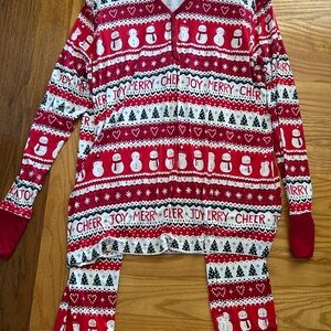 Little Sleepies Red Snowman Pajama Set